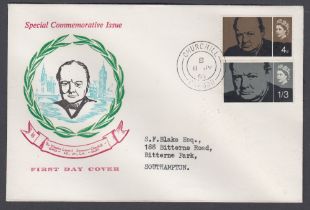1965 Churchill non phos cover with Churchill CDS 8th July 1965 Cat £95