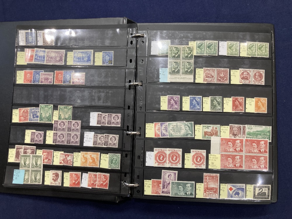 STAMPS Mint and used ex dealers stock, well filled display book with better spotted - Image 7 of 10