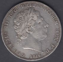 1819 George III Silver Crown VF to EF condition LIX
