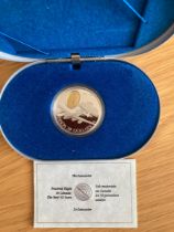 1990 Special Lancaster Bomber Silver $20 Canada in display box