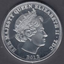 2012 Silver Proof Diamond Jubilee £5 coin Tristan Da Chuna