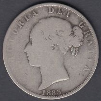 1883 Victoria Silver Half Crown average to fine condition