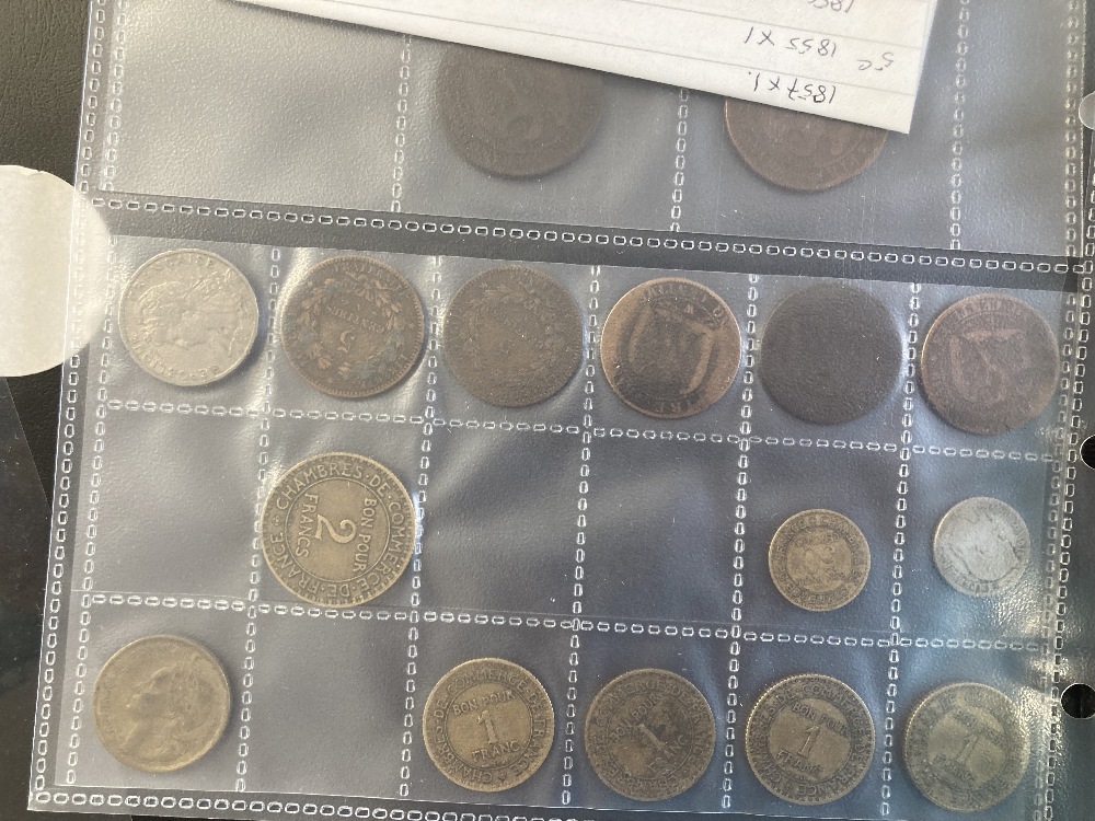 Plastic box of various old UK and Foreign coins mixed condition - Image 9 of 9
