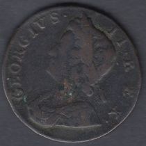 1733 George II Half Penny in good condition