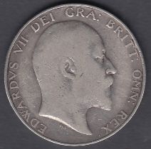 1902 Edward VII Silver Half Crown VF condition