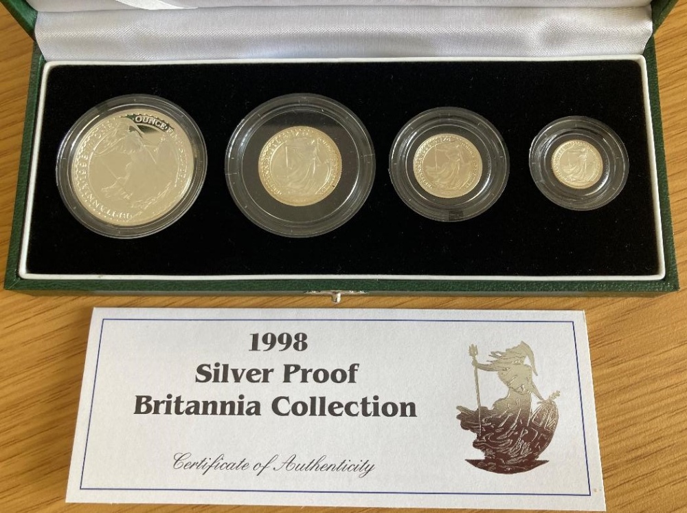 1998 Britannia Silver four coin proof set with cert