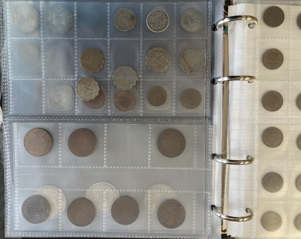 Plastic box of various old UK and Foreign coins mixed condition - Image 7 of 9