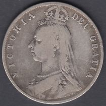 1889 Victoria Silver Half Crown in F to VF condition