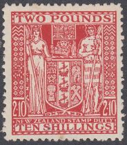 POSTAL FISCAL, 1940-58 Arms issue, £2.10s red, lightly M/M