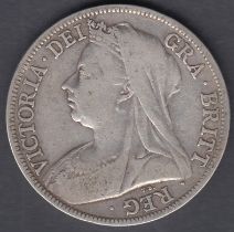 1896 Victoria Silver Half Crown in F to VF condition