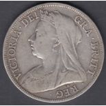 1896 Victoria Silver Half Crown in F to VF condition