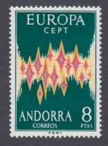 Spanish Andorra 1972 Europa 8p unmounted mint cat £180