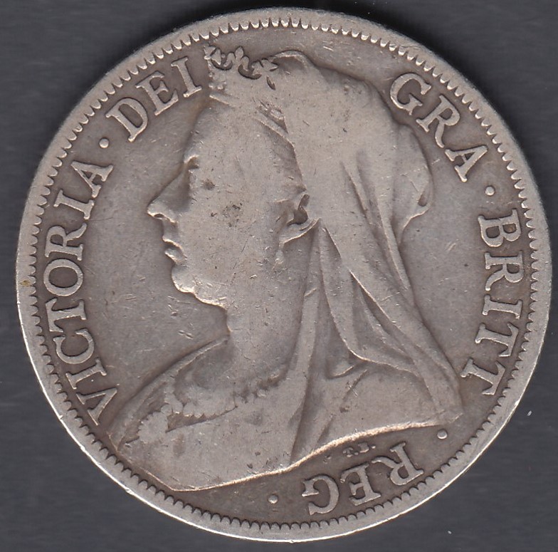 1895 Victoria Silver Half Crown average to fine condition