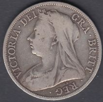 1895 Victoria Silver Half Crown average to fine condition