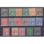 STAMPS PERAK 1938-41 mounted mint short set to $1 Cat £509