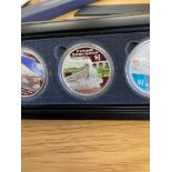 2004 Great Rail Journeys Five Silver 1oz coins from Cook Islands in special display case