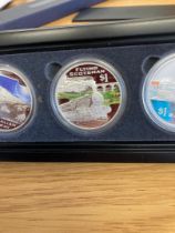 2004 Great Rail Journeys Five Silver 1oz coins from Cook Islands in special display case