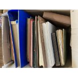 Mixed box of old albums, condition generally poor but a few better stamps spotted