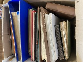 Mixed box of old albums, condition generally poor but a few better stamps spotted