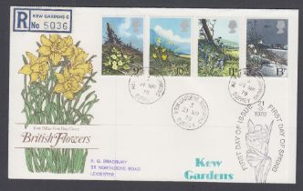 1979 Flowers FDC cancelled by scarce KEW GARDENS CDS