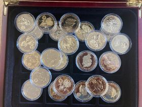 Collection of 26 Gold coloured Crowns 2010-11 from TDC