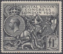 1929 PUC £1 very lightly mounted mint example slight gum tone SG 438