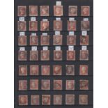 Stock page of 1841 Penny Reds all appear to be four margin examples (42)