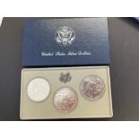 1983 Los Angeles Olympics Silver Dollars set (3) total weight 80g