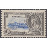 Grenada 1935 1d fine used with "Dash by Turret" unlisted in SG