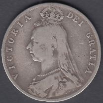 1890 Victoria Silver Half Crown F to VF condition