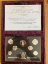 25th Anniversary of Decimal Currency silver proof set with cert