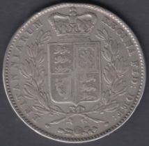 1845 Young Head Victoria Silver Crown cinque foil VF condition