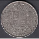 1845 Young Head Victoria Silver Crown cinque foil VF condition