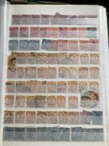 Seven stock books of World stamps including stockbook crammed with early India