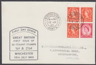 1963 Holiday Booklet pane FDC 15th July 1963