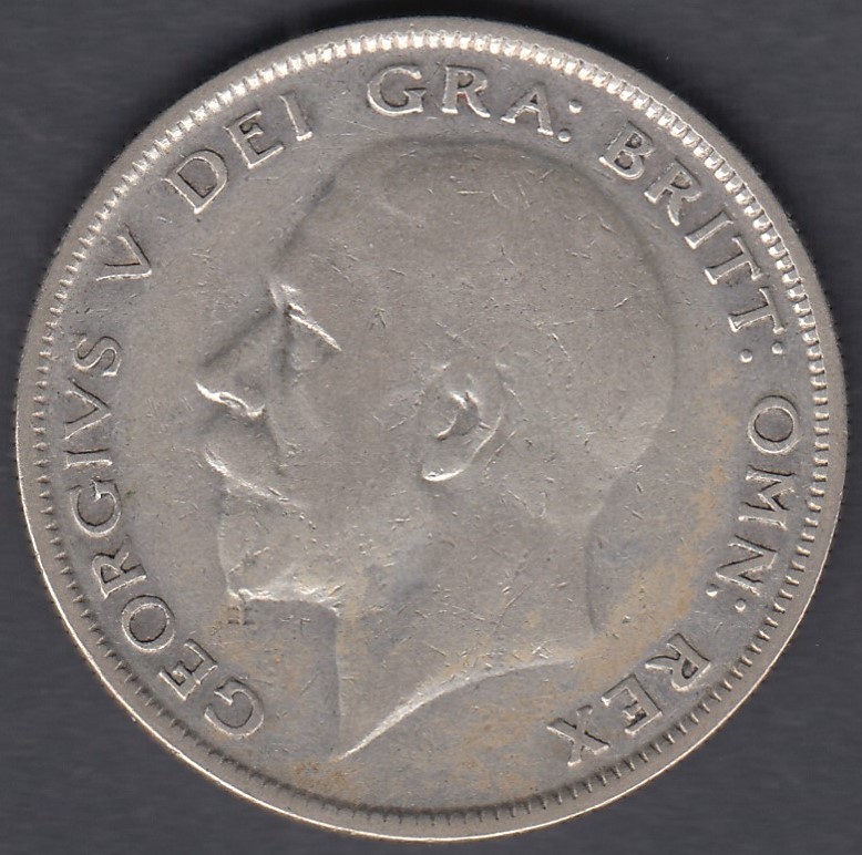 1930 GV Silver Half Crown in VF condition (Scarce)