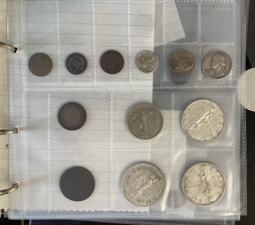 Plastic box of various old UK and Foreign coins mixed condition - Image 8 of 9