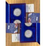 2004 Entente Cordiale Silver proof set £5 and 1 1/2 Euro is special display box