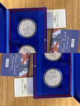 2004 Entente Cordiale Silver proof set £5 and 1 1/2 Euro is special display box