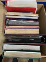 Box of various European collection in stock books, Poland, Hungary, Yugoslavia and Czech
