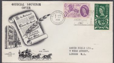 1960 GLO illustrated FDC with scarce Eastbourne slogan
