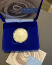 1999 Diana Silver Proof memorial £5 coin in Sterling Silver 28.28g