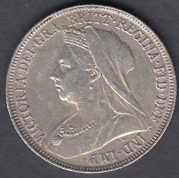 1893 Victoria Shilling in VF to EF condition