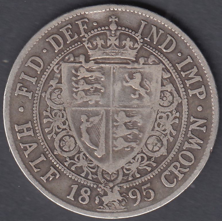 1895 Victoria Silver Half Crown average to fine condition - Image 2 of 2
