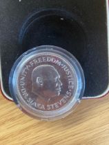 1974 Sierra Leone 10th Anniversary silver 1 Leone coin 28.7g