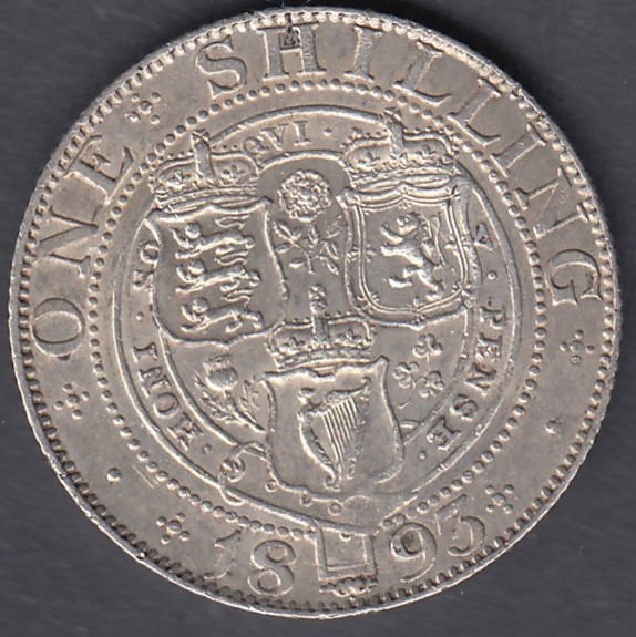 1893 Victoria Shilling in VF to EF condition - Image 2 of 2