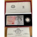 1994 £50 Bank Note and 50 silver proof coin set (Scarce)