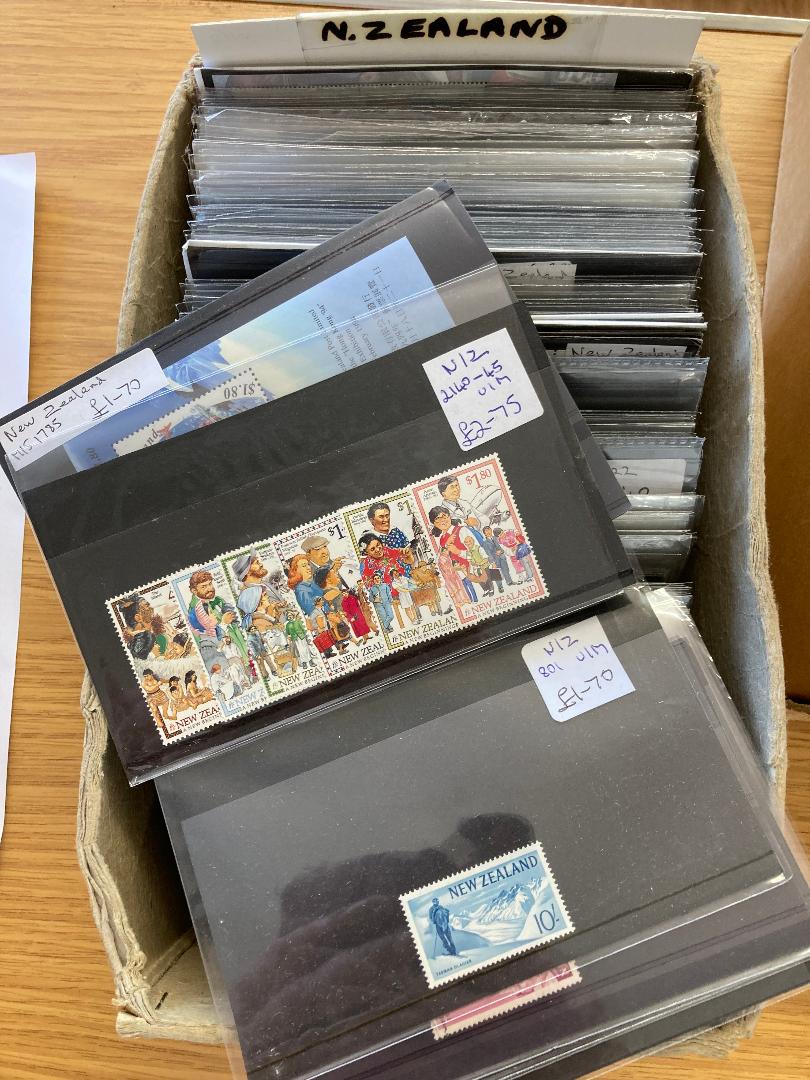 Mint and used accumulation on dealers stock cards (priced to sell at £720)