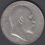 1908 Edward VII Silver Half Crown in VF condition