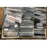 STAMPS BRITISH COMMONWEALTH Dealer case full of mint and used QEII stamps on cards